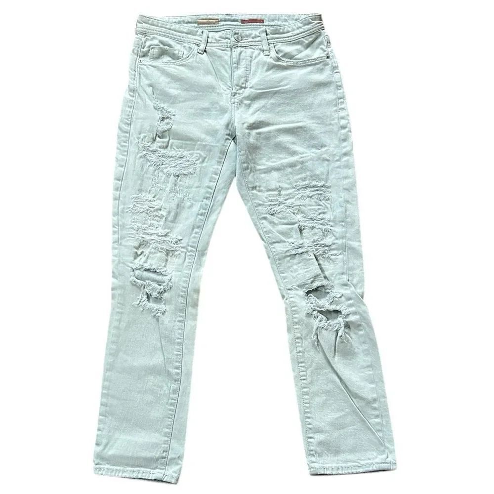 Anthropologie Pilcro Extreme Light Wash Slim Boyfriend Jeans